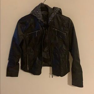 Girls Faux Leather Jacket